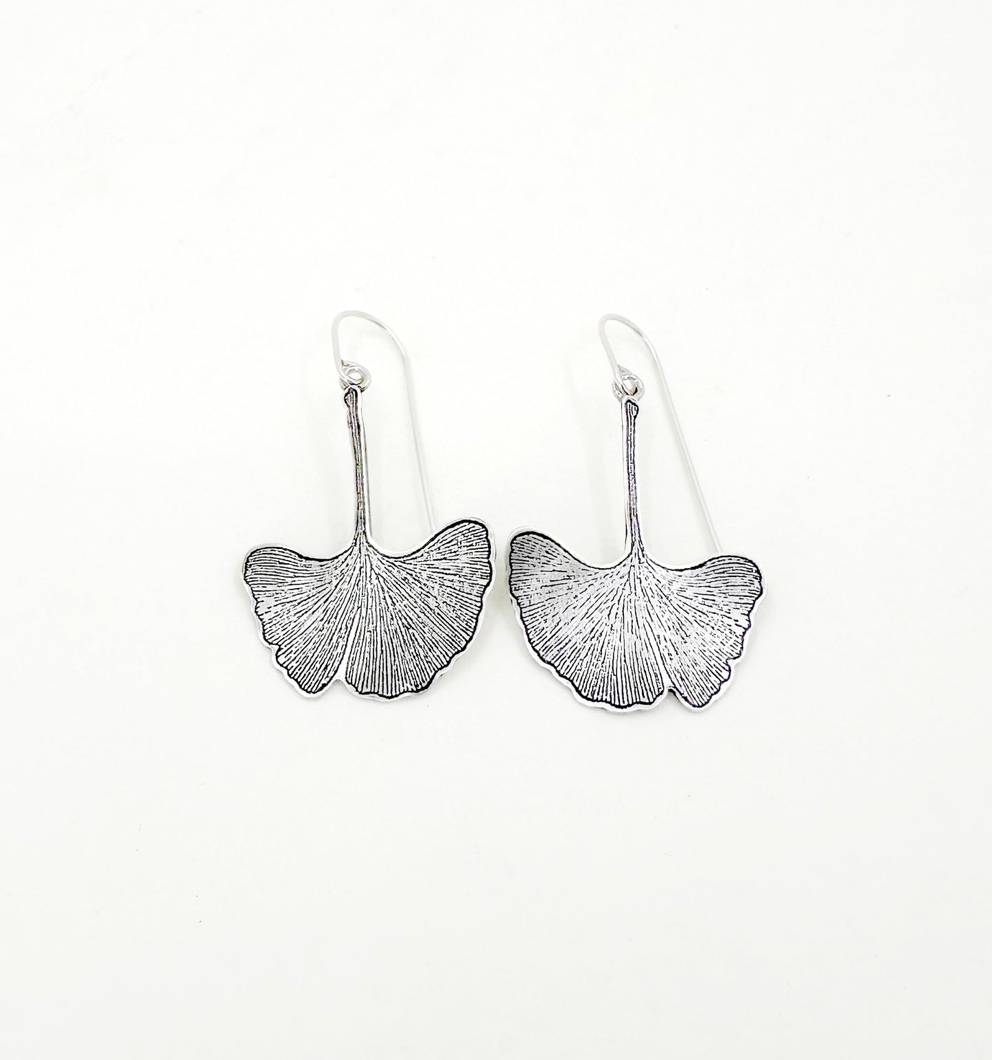 MADE TO ORDER Sterling Silver Swinging Gingko Earrings