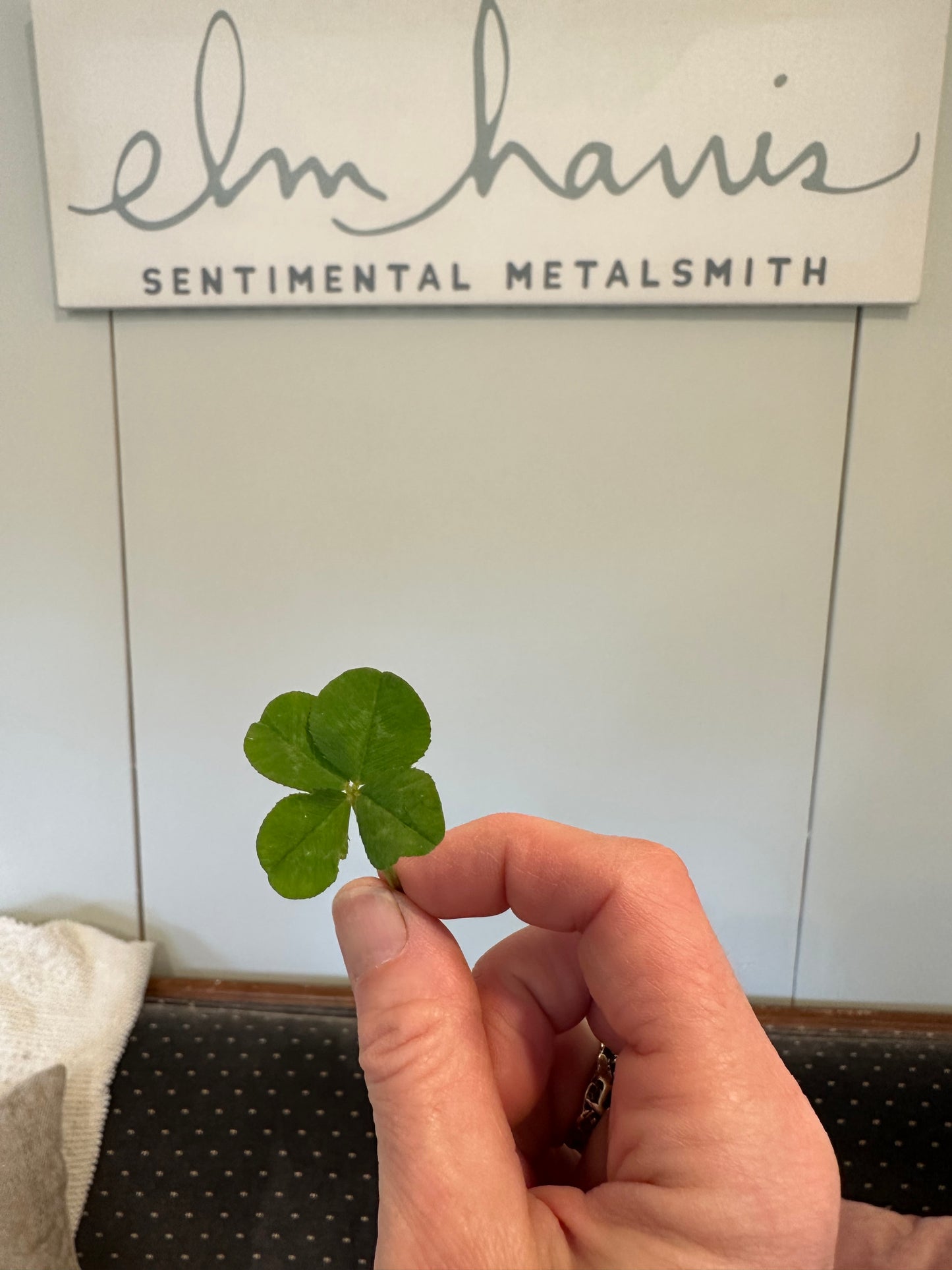 Sterling Silver Lucky Four Leaf Clover with Aventurine