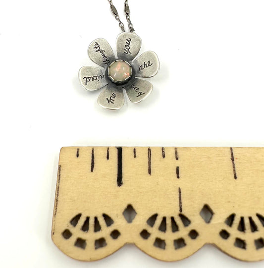 Sterling Silver Nicest Thoughts with Opal