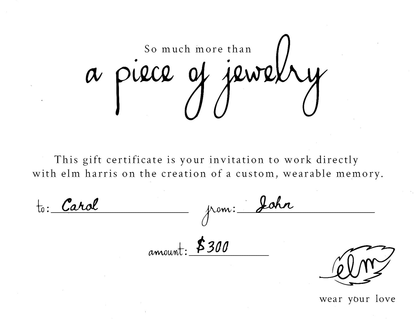 Gift Certificate