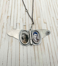 Load image into Gallery viewer, Large Sterling Silver Monarch Locket
