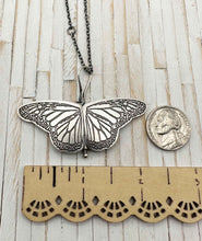 Load image into Gallery viewer, Small Sterling Silver Monarch Locket