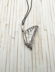 Large Sterling Silver Eastern Swallowtail Butterfly Locket