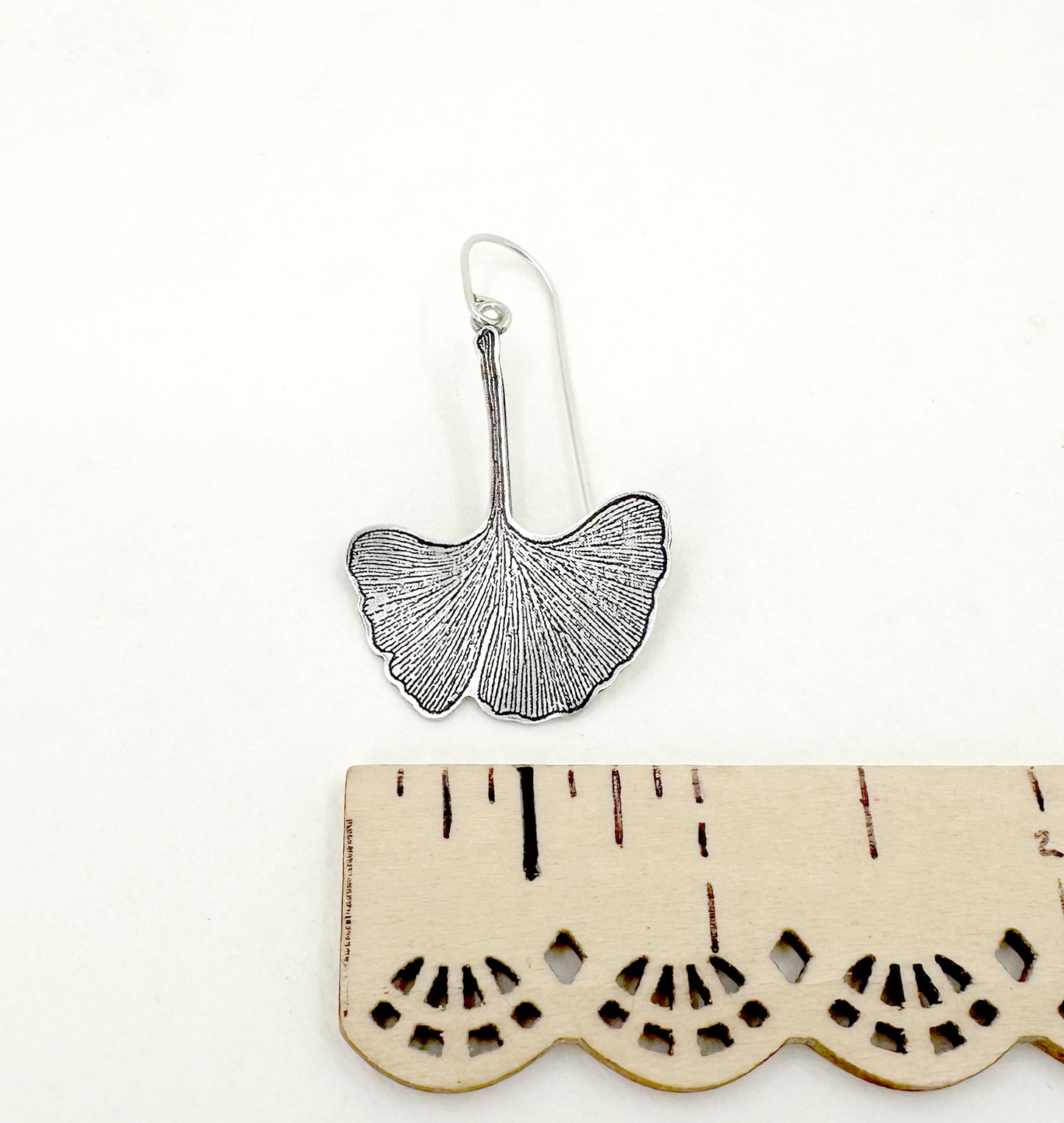 MADE TO ORDER Sterling Silver Swinging Gingko Earrings