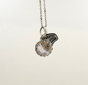 "Charmed, I'm sure" Carved Ametrine Intaglio and Sterling Butterfly