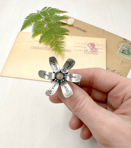 Kinetic Sterling Silver Flower 