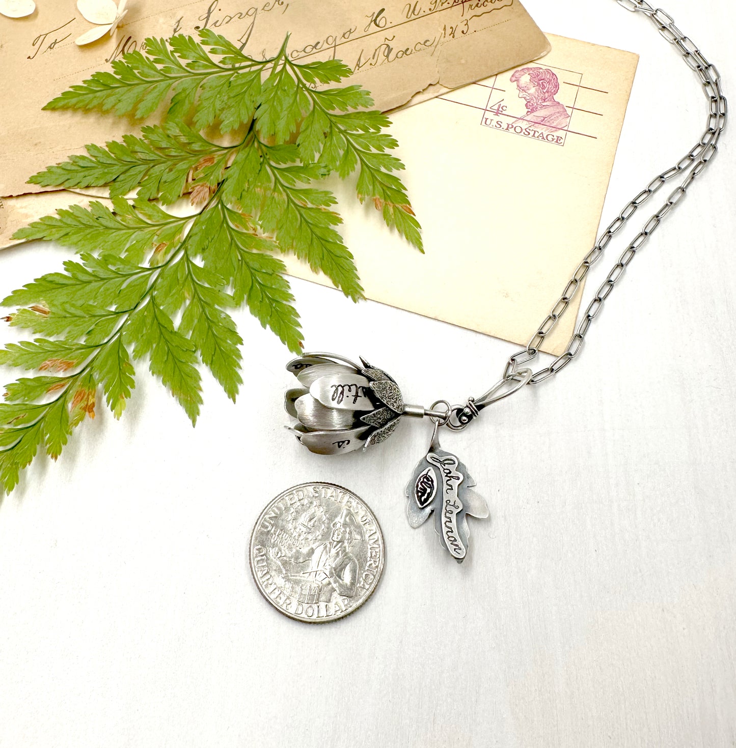 Kinetic Sterling Silver and Turquoise Flower "The world is still spinning..."