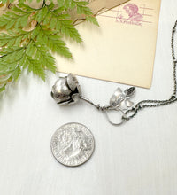 Load image into Gallery viewer, Kinetic Sterling Silver and Tourmaline Rumi Flower &quot;I open and fill with love...&quot;