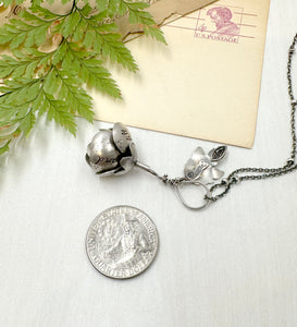 Kinetic Sterling Silver and Tourmaline Rumi Flower "I open and fill with love..."