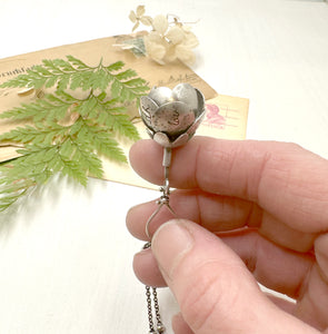 Kinetic Sterling Silver and Tourmaline Rumi Flower "I open and fill with love..."