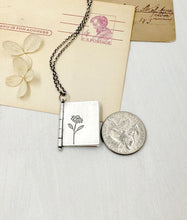 Load image into Gallery viewer, &quot;We have only now...&quot; Sterling Silver Book with Jack Kornfield quote (3 pages)