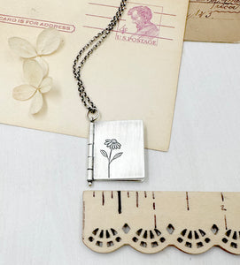 "We have only now..." Sterling Silver Book with Jack Kornfield quote (3 pages)