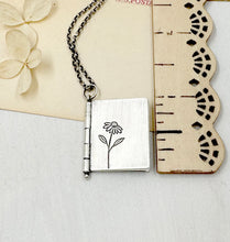 Load image into Gallery viewer, &quot;We have only now...&quot; Sterling Silver Book with Jack Kornfield quote (3 pages)