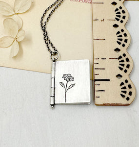 "We have only now..." Sterling Silver Book with Jack Kornfield quote (3 pages)