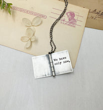 Load image into Gallery viewer, &quot;We have only now...&quot; Sterling Silver Book with Jack Kornfield quote (3 pages)