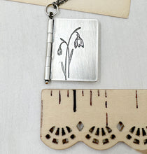 Load image into Gallery viewer, &quot;Everything goes...&quot; Sterling Silver Book with Joan Didion quote (3 pages)