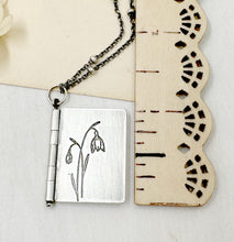 Load image into Gallery viewer, &quot;Everything goes...&quot; Sterling Silver Book with Joan Didion quote (3 pages)
