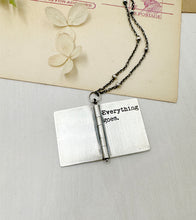 Load image into Gallery viewer, &quot;Everything goes...&quot; Sterling Silver Book with Joan Didion quote (3 pages)