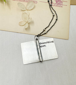 "Everything goes..." Sterling Silver Book with Joan Didion quote (3 pages)