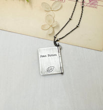 Load image into Gallery viewer, &quot;Everything goes...&quot; Sterling Silver Book with Joan Didion quote (3 pages)