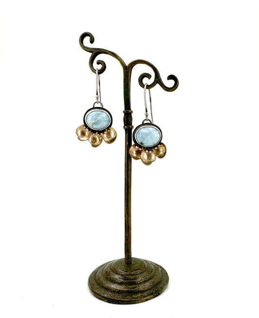 Larimar Anemone Earrings