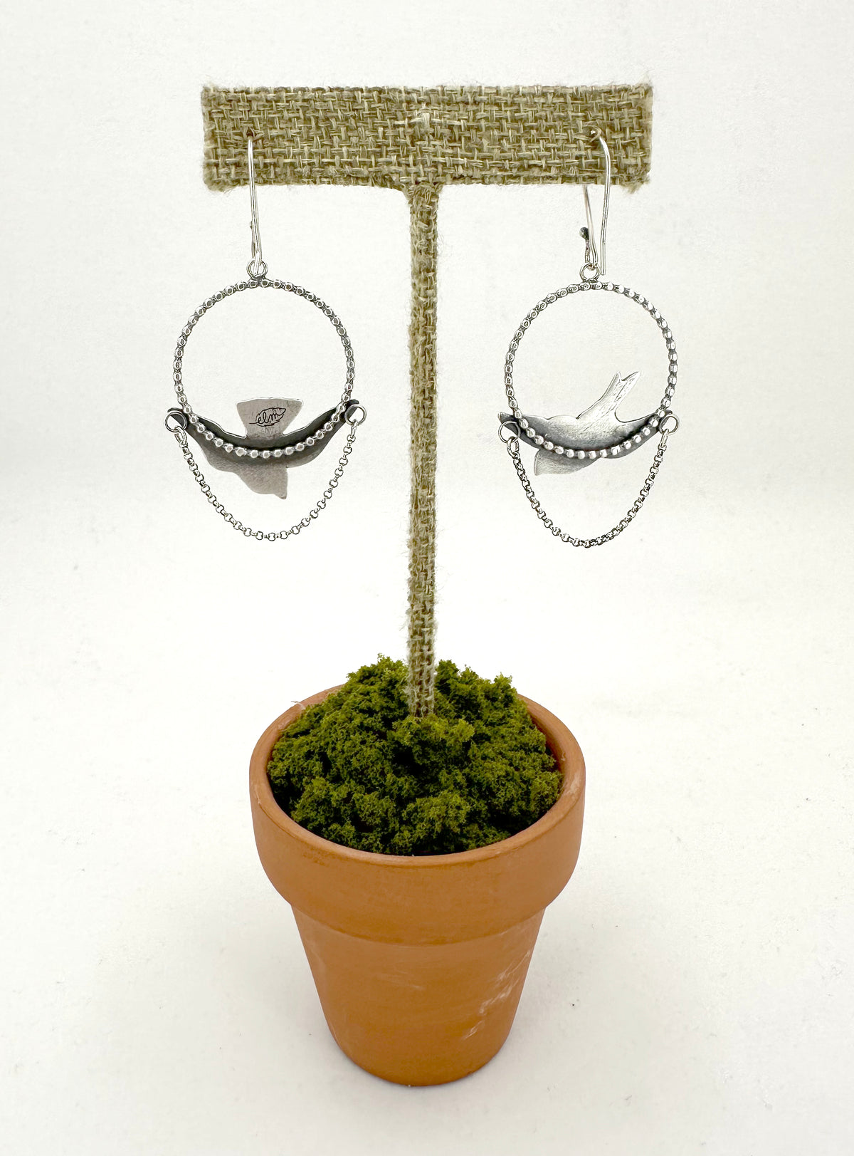 Taking Flight- Sterling Swallow Earrings