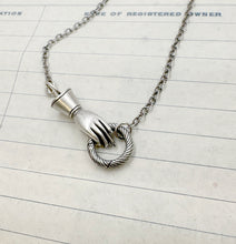 Load image into Gallery viewer, Sterling Silver Helping Hand Charm Holder