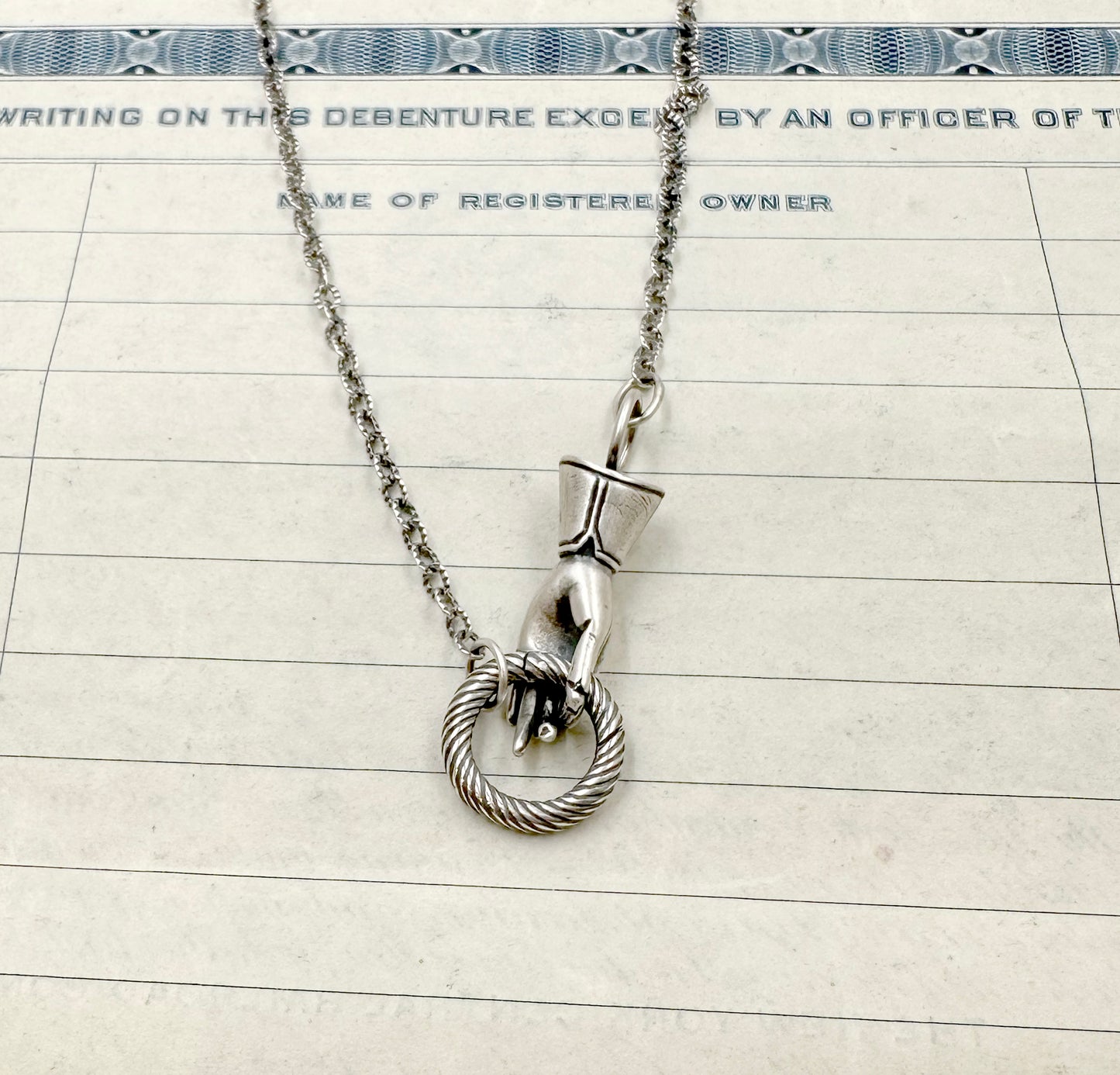 Sterling Silver Helping Hand Charm Holder