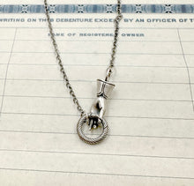 Load image into Gallery viewer, Sterling Silver Helping Hand Charm Holder