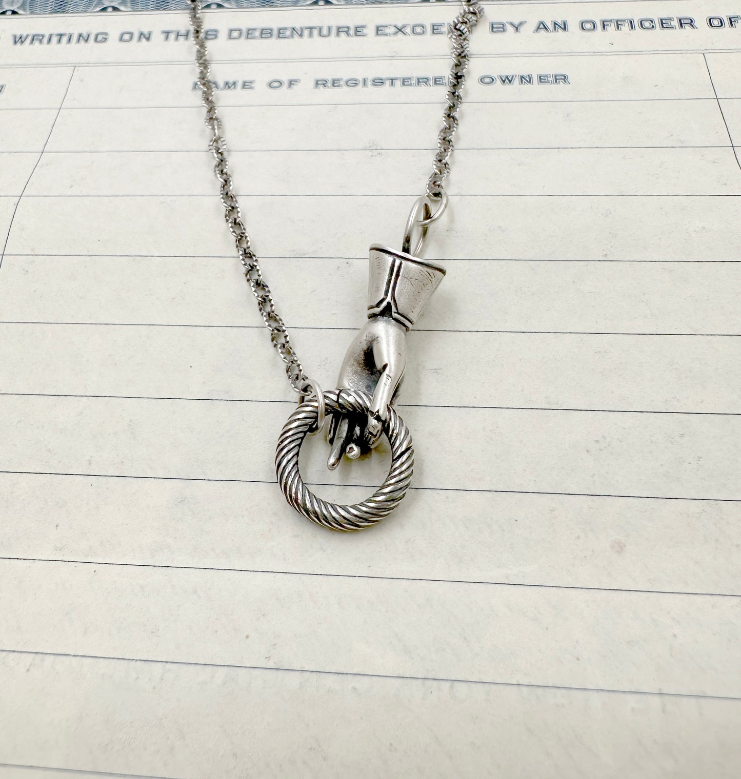 Sterling Silver Helping Hand Charm Holder
