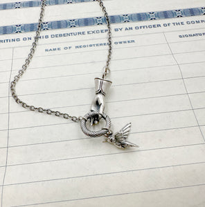 Sterling Silver Helping Hand Charm Holder