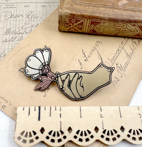 Mixed Metal Offering Hand Pin
