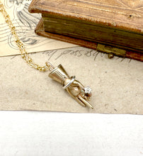 Load image into Gallery viewer, Brass Offering Hand Pendant with Silver