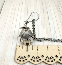 Load image into Gallery viewer, Kinetic Sterling Silver and Sapphire Flower “Raise your words, not your voice…” Rumi quote
