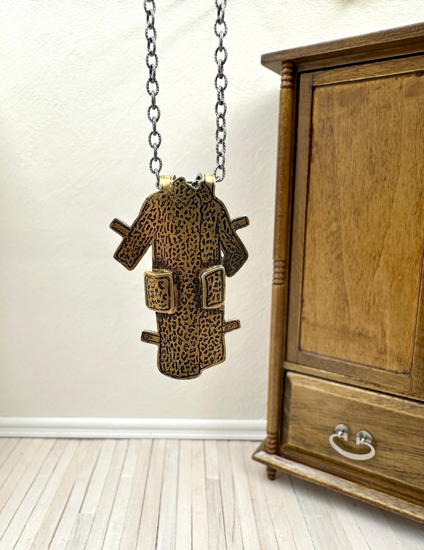 Dangerous Coats- Leopard Print Fine Silver and 24k Gold