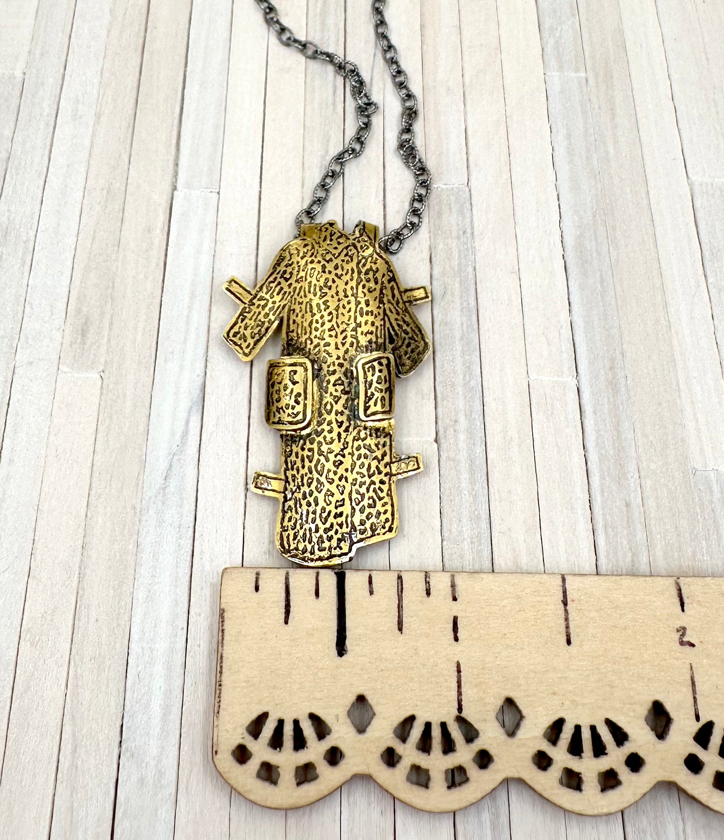 Dangerous Coats- Leopard Print Fine Silver and 24k Gold