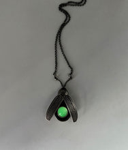Load image into Gallery viewer, Sterling Firefly Lightning Bug with Glow in the Dark Rutilated Quartz