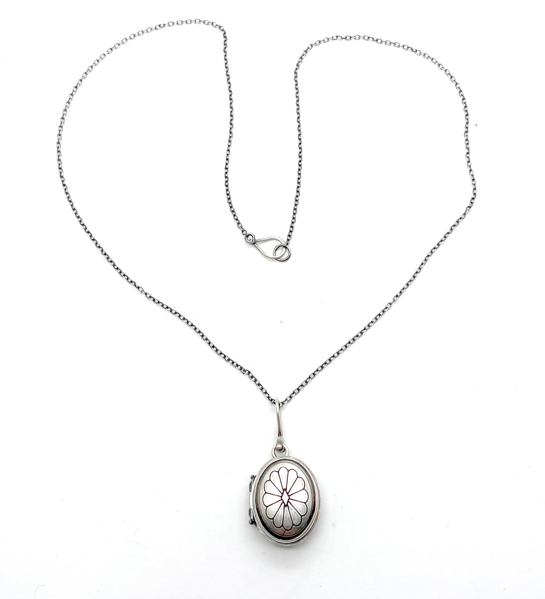 Sterling silver Locket with a Pocket