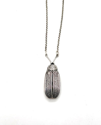 Sterling Firefly Lightning Bug with Glow in the Dark Quartz (green glow)