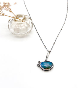 Sterling Silver and Labradorite "Mood" Color Change Stone