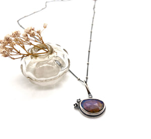 Sterling Silver and Labradorite "Mood" Color Change Stone