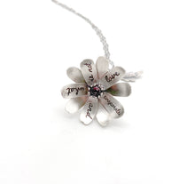 Load image into Gallery viewer, Rumi Quote Sterling Flower Locket