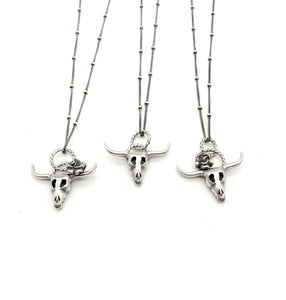 Georgia O'Keeffe Inspired Sterling Skull Pendants