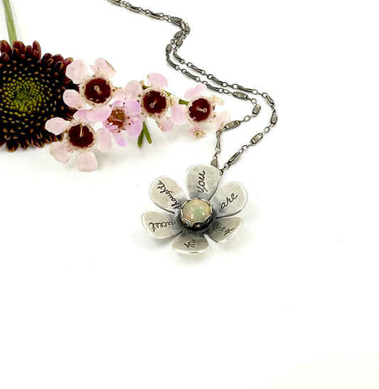 Sterling Silver Nicest Thoughts with Opal