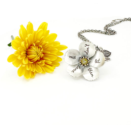 Wild Rose with Yellow Diamond Kinetic Locket