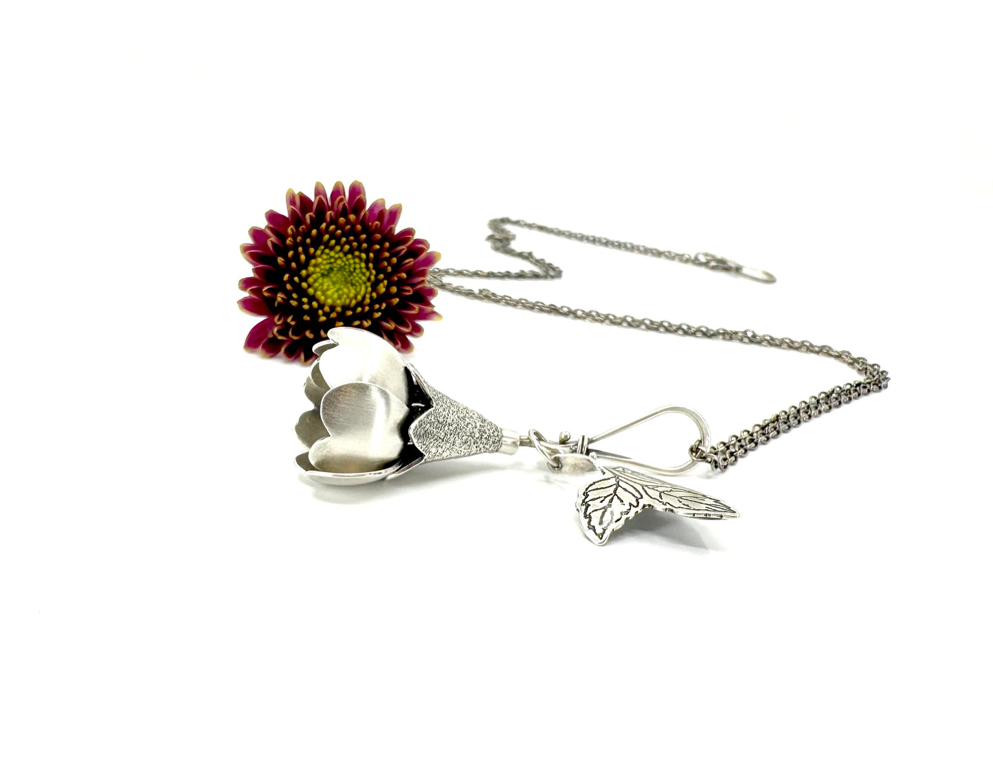 Trust Yourself Primrose in Sterling Silver with Heart Healing Green Tourmaline