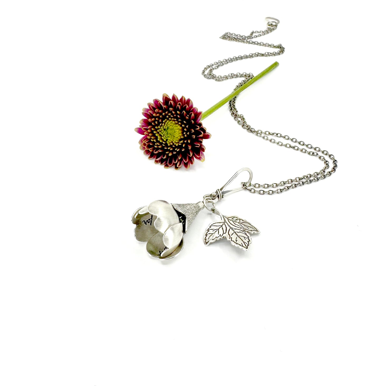 Trust Yourself Primrose in Sterling Silver with Heart Healing Green Tourmaline