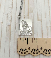 Load image into Gallery viewer, Sterling Silver Book with Shakespeare quote (1 page)