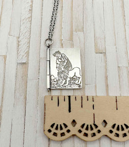 Sterling Silver Book with Shakespeare quote (1 page)