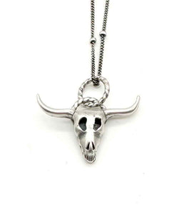 Georgia O'Keeffe Inspired Sterling Skull Pendants